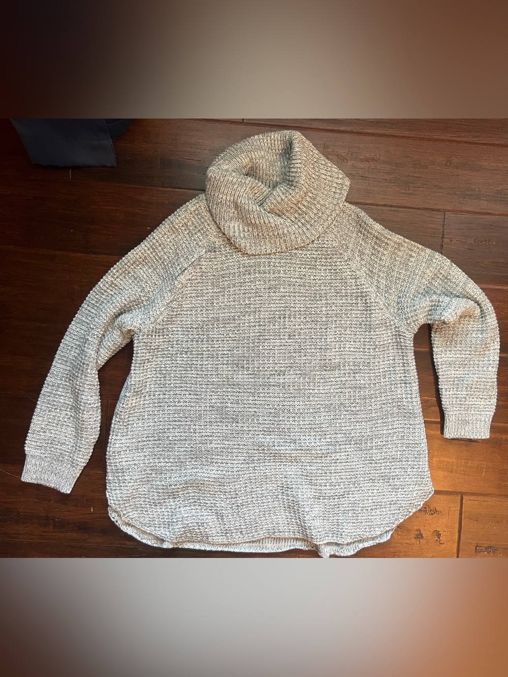 It's Our Time Women’s Cozy Cowl Neck Sweater - Light Gray XL
